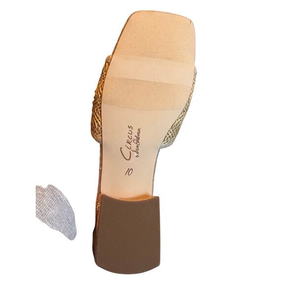 Circus NY Sunflower Embellished Raffia Slide Sandals - Picture 6 of 10